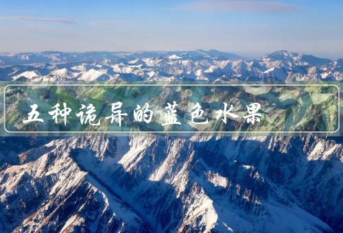 五种诡异的蓝色水果