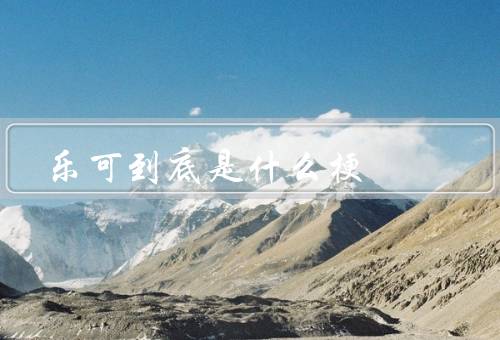 乐可到底是什么梗