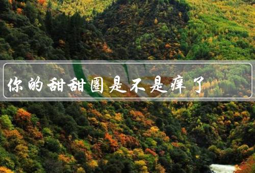 你的甜甜圈是不是痒了