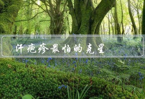 汗疱疹最怕的克星