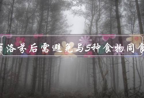 吃完布洛芬后需避免与5种食物同食