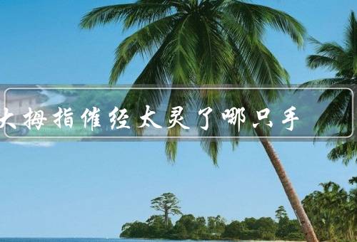 大拇指催经太灵了哪只手