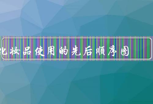 化妆品使用的先后顺序图