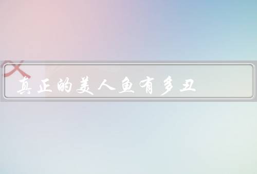 真正的美人鱼有多丑