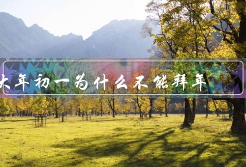 大年初一为什么不能拜年