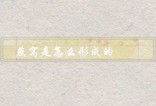 燕窝是怎么形成的