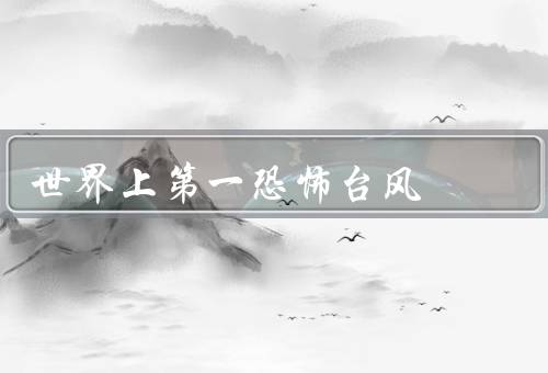 世界上第一恐怖台风