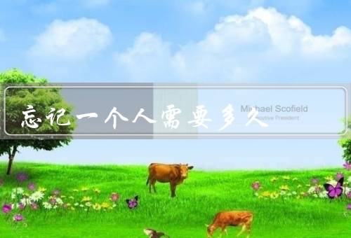 忘记一个人需要多久，对于有些人来说需要一辈子