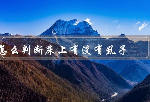 怎么判断床上有没有虱子