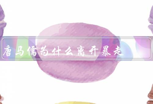 唐马儒为什么离开暴走