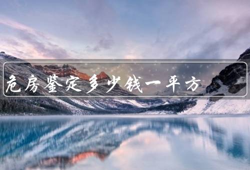危房鉴定多少钱一平方